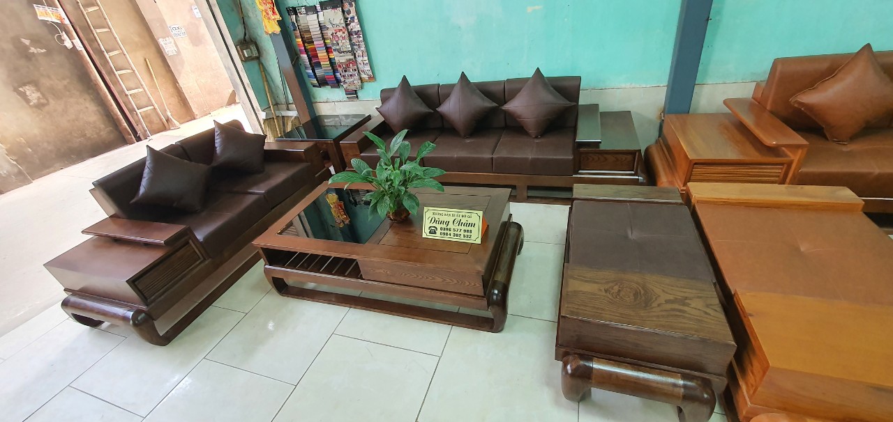 Bộ Bàn Ghế Gỗ Phòng Khách 2 Văng Đùi Gà Giá Rẻ